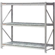 Global Industrial 3 Level, Extra HD Bulk Storage Rack, Wire Deck, Starter, 72"W x 36"D x 96"H