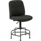 Interion® Big and Tall Stool - Tissu - Noir