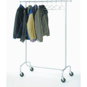 Interion® Rack de manteau mobile à valeur ajoutée (Hangers vendus séparément)