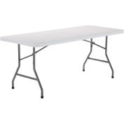 Interion® Plastic Folding Table, 30" x 72", White