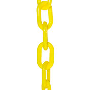 Mr. Chain Heavy Duty Plastic Chain Barrier, 2"x50'L, Yellow