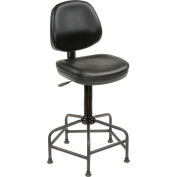 Interion® Antimicrobial Shop Stool, Black