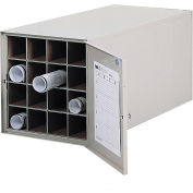 Safco® Stackable Steel Blueprint Storage Roll File - 16 Tube Model