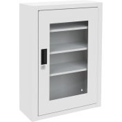 Durham Mfg® Medicine Cabinet with Plexiglass Door, 18"W x 8"D x 27"H, White