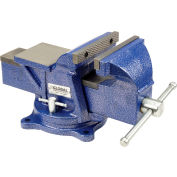 Global Industrial 6" Jaw Width 3" Throat Depth General Purpose Bench Vise W/ Swivel Base