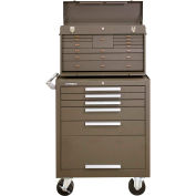 Kennedy® 275XB & 52611B 27"W X 18"D X 53"H 16 Drawer Roller Cabinet & Machinest Chest Combo