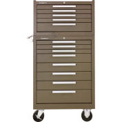 Kennedy® 378XB & 285XB 27"W X 18"D X 55-5/8"H 13 Drawer Roller Cabinet & Machinist Chest Combo