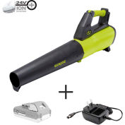 Sun Joe 24V-JB-LTE 24V 350CFM Cordless Turbine Jet Blower Kit W/ 2.0Ah & Charger