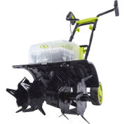 Sun Joe 24V-X2-TLR14 48V iON+ Kit de cultivateur de till sans fil W/ Deux batteries de 2,0Ah - Chargeur