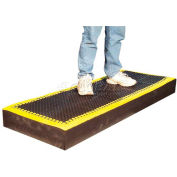 Add-A-Mat Anti-Fatigue Mat 7/8" Thick 3' x 3' Black/Yellow Border