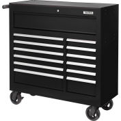 Global Industrial Roller Tool Cabinet, 13 Drawers, 42-3/8"W x 18"D x 38-5/8"H, Black