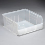 Global Industrial™ Plastic Stack & Hang Bin, 11"W x 10-7/8"D x 5"H, Clair, qté par paquet : 6