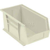 Global Industrial™ Plastic Stack & Hang Bin, 5-1/2"W x 14-3/4"D x 5"H, Beige, qté par paquet : 12