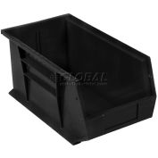 Global Industrial™ Plastic Stack & Hang Bin, 5-1/2"W x 14-3/4"D x 5"H, Noir, qté par paquet : 12