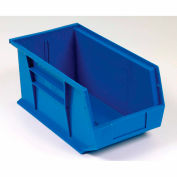 Global Industrial™ Plastic Stack & Hang Bin, 5-1/2"W x 14-3/4"D x 5"H, Bleu, qté par paquet : 12