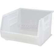 Global Industrial Plastic Stack & Hang Bin, 16-1/2"W x 18"D x 11"H, Clear - Pkg Qty 3