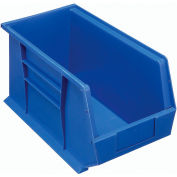 Global Industrial™ Plastic Stack & Hang Bin, 8-1/4W x 18"D x 9"H, Bleu, qté par paquet : 6
