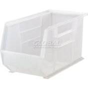 Global Industrial™ Plastic Stack & Hang Bin, 8-1/4"W x 18"D x 9"H, Clear - Pkg Qty 6