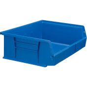 Global Industrial™ Plastic Stack & Hang Bin, 16-1/2"W x 10-7/8"D x 5"H, Bleu, qté par paquet : 6