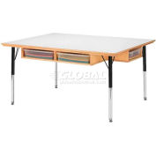 Jonti-Craft® Table With Storage For Six - 15" - 24" Ht - With Colored Paper-Trays
