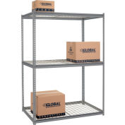 Global Industrial High Cap. Starter Rack 60Wx48Dx84H 3 Levels Wire Deck 1300lb Per Shelf GRY