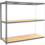 Global Industrial High Capacity Add-On Rack 96x48x963 Levels Wood Deck 800 Lb Per Level GRY