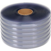 Global Industrial PVC Strip Curtain Roll - Scratch Resistant Ribbed Clear - 12" x 150' x .110"