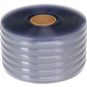 Global Industrial™ PVC Strip Curtain Roll - Scratch Resistant Ribbed Clear - 8 » x 150' x 0,072 »