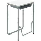 Safco® AlphaBetter 2.0 Height Adjustable Desk, Book Box, Pendulum Bar 29"-43"H, Dry Erase