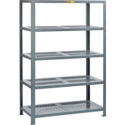 Little Giant® 5SHP-3072-72 Heavy-Duty Perforated Steel Shelving, 30" x 72", 5 Shelves