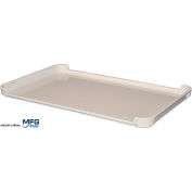 Moulé en fibre de verre empilable convoyeur/Assemblée plateau 600208 - 23-7/8" L x 14-7/8" W x 1-3/8 « H, blanc