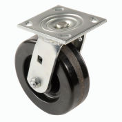 Global Industrial™ Heavy Duty Swivel Plate Caster 6" Plastic Wheel 800 Lb. Capacity