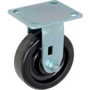 Global Industrial™ Heavy Duty Rigid Plate Caster 5" Plastic Wheel 500 Lb. Capacité