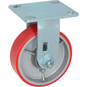 Global Industrial™ Heavy Duty Rigid Plate Caster 5" Polyurethane Roue 500 Lb. Capacité