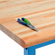 Global Industrial™ 60"W x 36"D x 1-3/4"H Maple Butcher Block Safety Edge Workbench Top