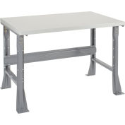 Global Industrial 48 x 30 x 34 Fixed Height Workbench Flared Leg - Laminate Square Edge Gray