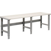 Global Industrial™ 96x30 Hauteur réglable Workbench C-Channel Leg - Laminate Square Edge Gray