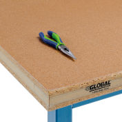 Global Industrial Workbench Top, Shop Top Safety Edge, 60"W x 30"D x 2-1/4" Thick