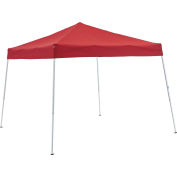 Global Industrial™ Portable Pop-Up Canopy, Slant-Leg, 10'L x 10'W x 8'11"H, Red
