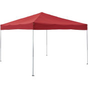 Global Industrial Portable Pop-Up Canopy, Straight-Leg, 10'L x 10'W x 10'1"H, Red