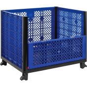 Global Industrial Easy Assembly Vented Wall Container - Drop Gate 39-1/4x31-1/2x33-1/2 Overall