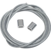 Global Industrial™ Steel Tie Down Cable 5'L Reinforced With End Loops for Outdoor Fixtures