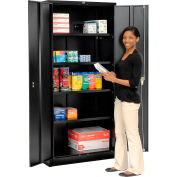 Global Industrial™ Storage Cabinet, Turn Handle, 36"Wx24"Dx78"H, Black, Unassembled