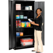 Armoire de rangement industriel™ global, poignée tournante, 36 « L x 18 « P x 78 « H, Noir, Non assemblé