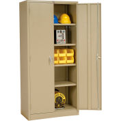 Armoire de rangement industriel™ global, poignée tournante, 36 « L x 18 « P x 78 « H, bronzage, non assemblé