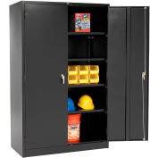 Global Industrial™ Storage Cabinet, Turn Handle, 48"Wx24"Dx78"H, Noir, Non assemblé