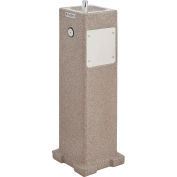 Global Industrial Outdoor Pedestal Drinking Fountain, Rotocast Stone Finish