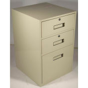 Fenco Lowboy Teller socle armoire S-606-A-2 tiroirs, 1 tiroir juridique 19 "x 19" x 27-7/8" Champagne