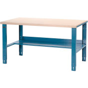 Global Industrial™ Établi à hauteur réglable, Bench-in-a-Box, 60 x 30 », Dessus en stratifié, Bleu