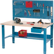 Global Industrial™ Complete Industrial Workbench With Plastic Laminate Square Edge, 60" x 30"